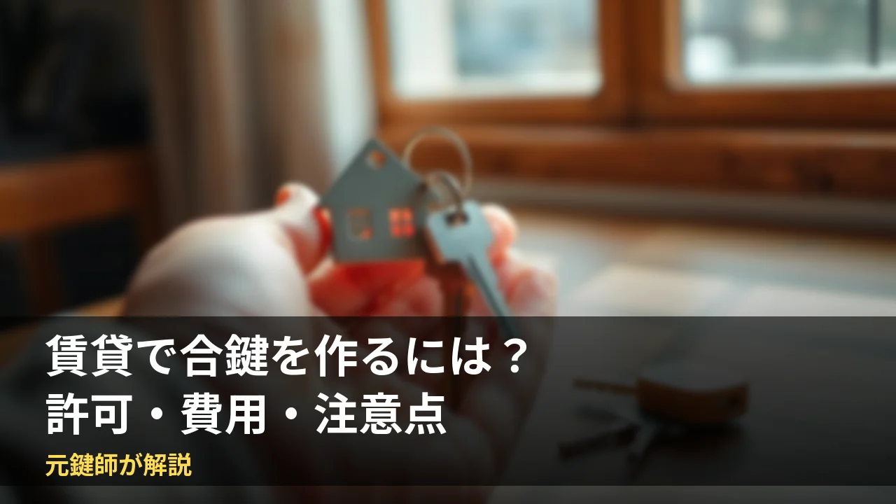 賃貸で合鍵を作る方法・許可の取り方・費用・注意点を元鍵師が解説