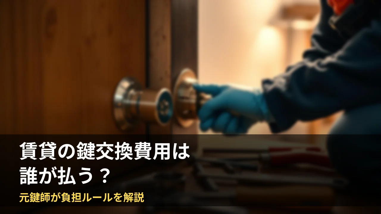 賃貸の鍵交換費用の負担ルールを元鍵師が解説