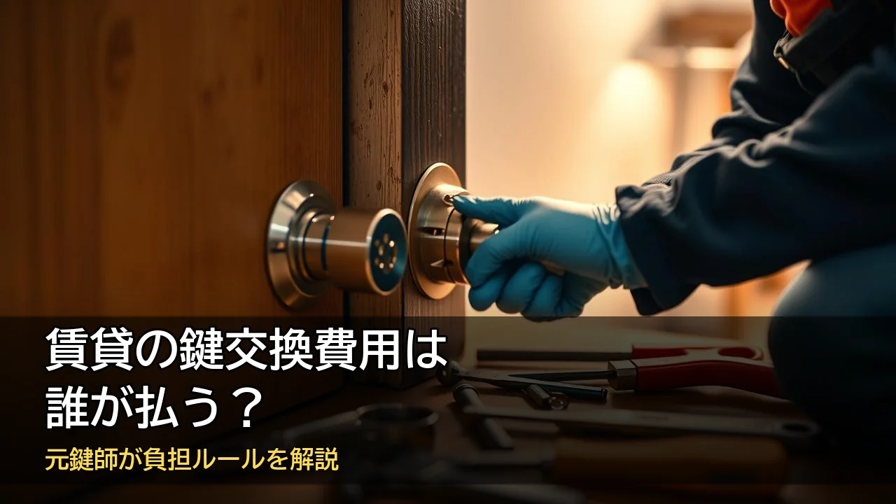 賃貸の鍵交換費用の負担ルールを解説するアイキャッチ画像