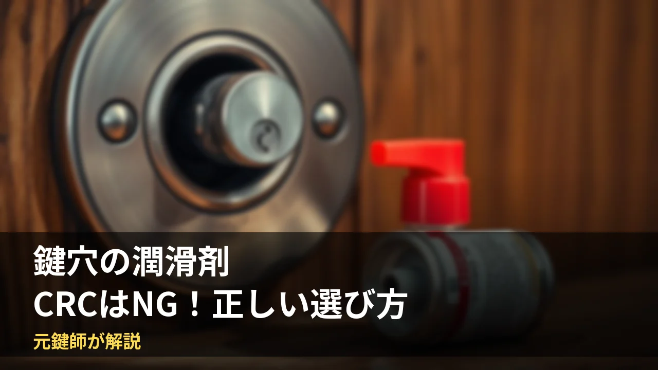 鍵穴の潤滑剤おすすめ3選とCRCがNGな理由を元鍵師が解説