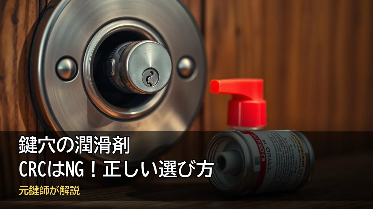 鍵穴の潤滑剤おすすめ3選とCRCがNGな理由を元鍵師が解説