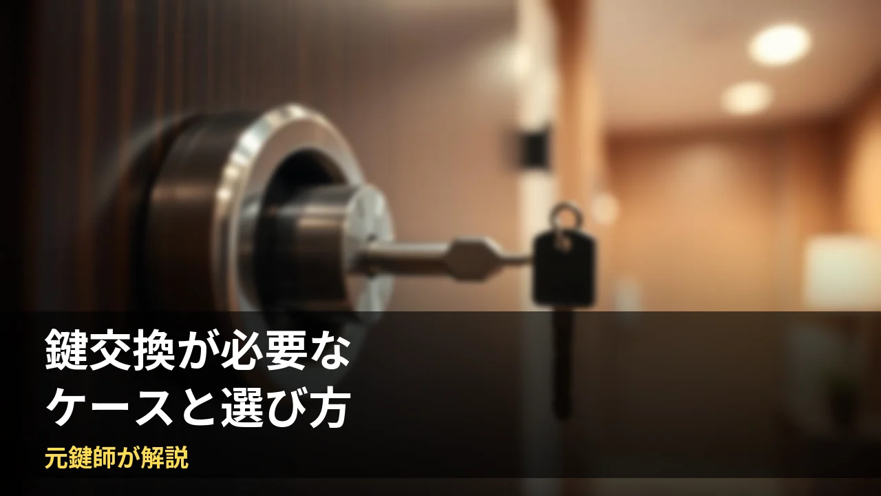玄関の鍵交換が必要なケースと防犯性の選び方