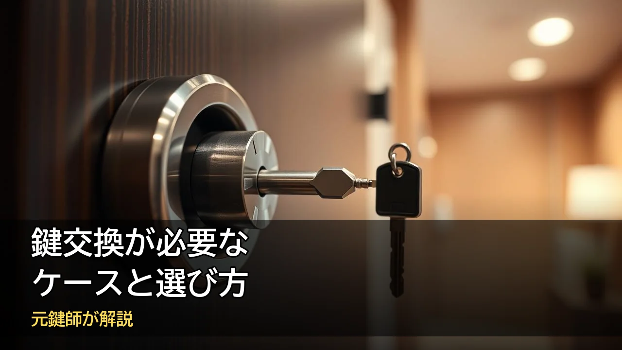 玄関の鍵交換が必要なケースと防犯性の選び方