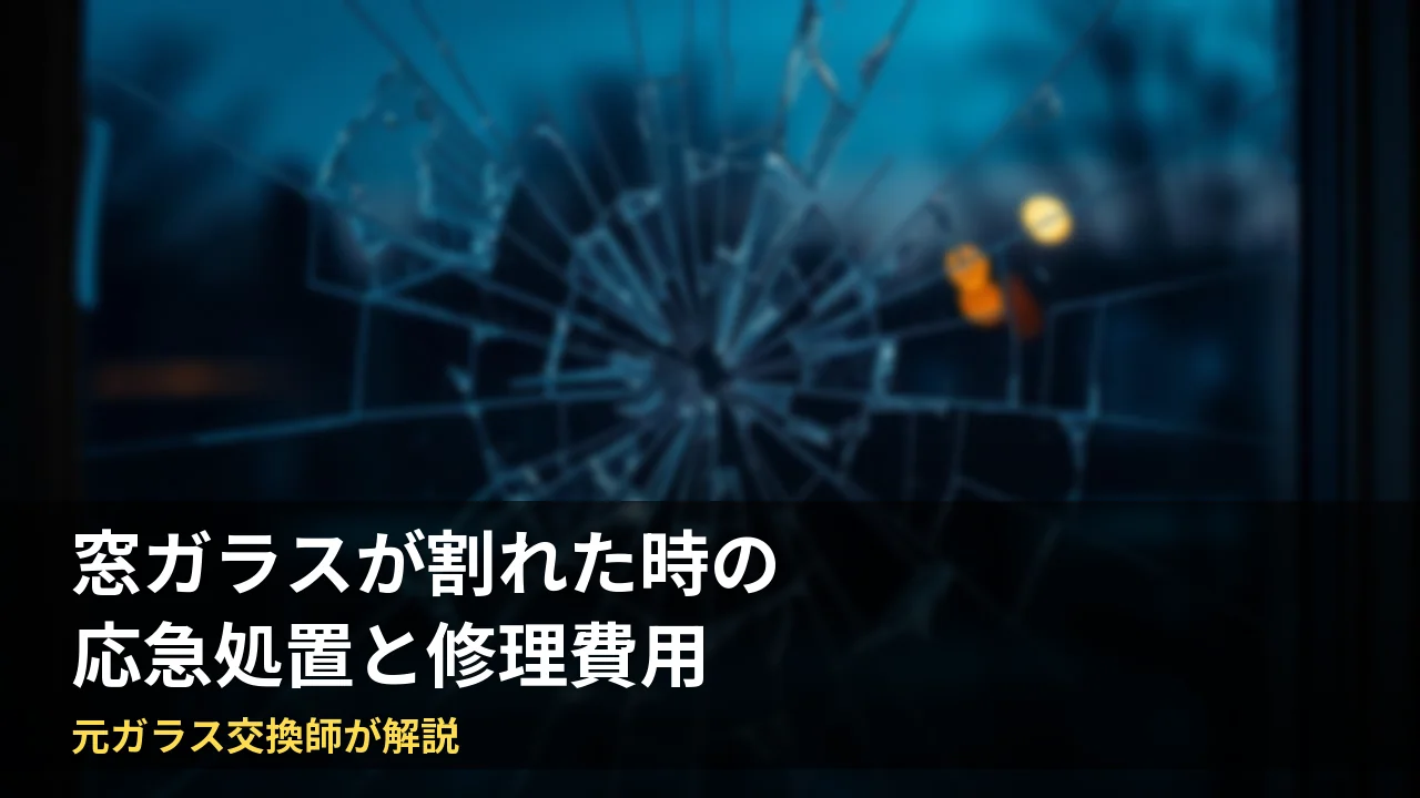 窓ガラスが割れた時の応急処置と修理費用