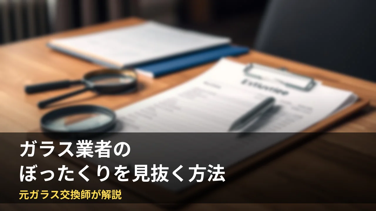 ガラス業者のぼったくりを見抜く方法・悪徳業者の手口と選び方