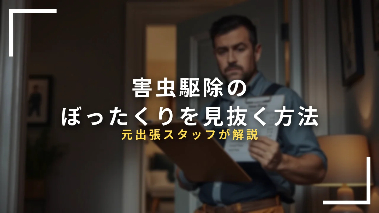 害虫駆除のぼったくり業者を見抜く方法