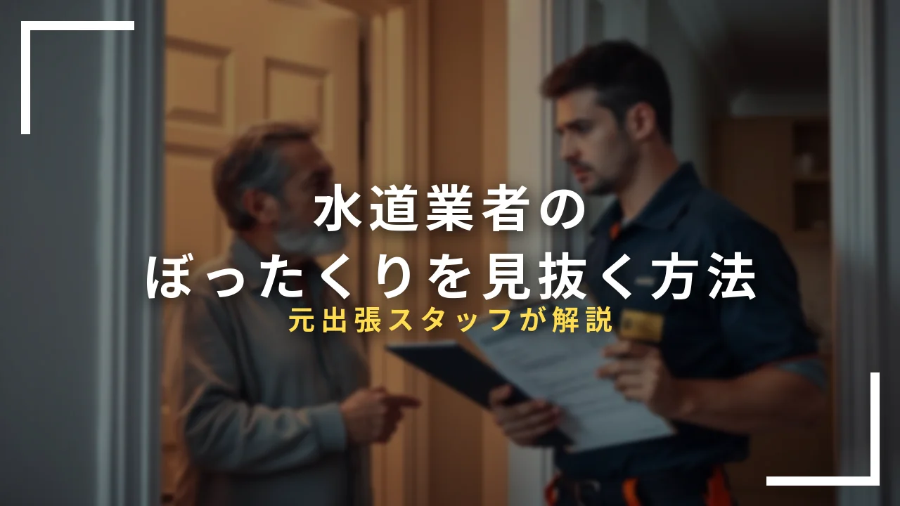 水道業者のぼったくりを電話口・玄関前で見抜く方法